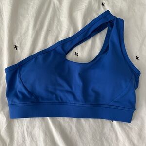 Blue sports bra